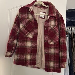 Abercrombie & Fitch Red Plaid Jacket